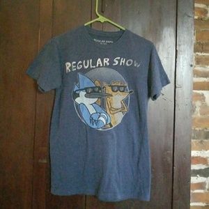 Regular Show Heather Blue T-Shirt, Small